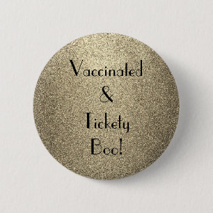 Art Deco gevaccineerd en Tickety Boo Ronde Button 5,7 Cm