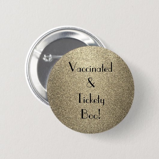 Art Deco gevaccineerd en Tickety Boo Ronde Button 5,7 Cm (Voorkant /achterkant)