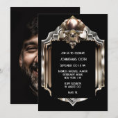 Art deco geweldige gatsby zwart roos gouden metall kaart (Voorkant / Achterkant)