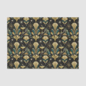 Art Deco Gilded Skyline New Year Pattern Tissuepapier (Voorkant)