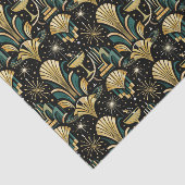 Art Deco Gilded Skyline New Year Pattern Tissuepapier (Detail)