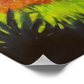 Art Deco Girl in Moonlight met Banjo Poster (Hoek)