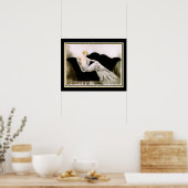 Art Deco "Girl on the Black Sofa" Poster (Keuken)
