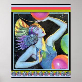 Art Deco  Girl Poster