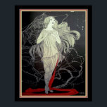 Art Deco "Girl & The Spider Web" 16 x 20 Poster<br><div class="desc">Unieke,  prachtige Art Deco Print "Girl & The Spider Web" ca. 1926</div>