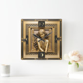 Art Deco Girl Vierkante Klok (Huis)