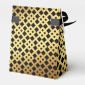 Art Deco Glam Golden Wedding Favor Dank je Bedankdoosjes (Achterkant)