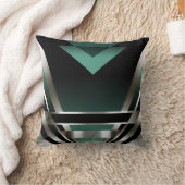 Art Deco Glam Nouveau | blauwgroen Kussen (Deken)