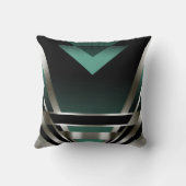 Art Deco Glam Nouveau | blauwgroen Kussen (Achterkant)