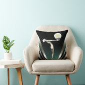 Art Deco Glam Nouveau | blauwgroen Kussen (Stoel)