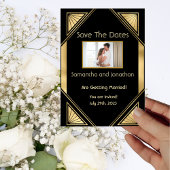 Art Deco Glam  Save the Dates Kaart