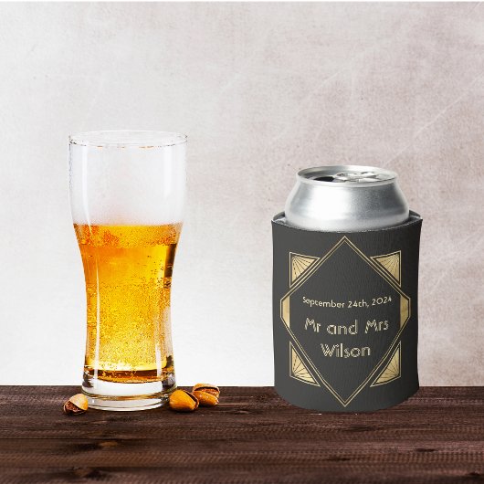 Art Deco Glam Vintage bruiloft Blikjeskoeler