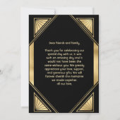 Art Deco Glam Vintage Dank u Kaart (Achterkant)