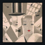 Art Deco Glamor Couple  Japans Poster<br><div class="desc">Art Deco Glamor Couple  Japans Matchbox Label Poster.</div>