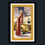 Art Deco Glamor Girl Poster<br><div class="desc">Dit poster legt de glitz en glamour van Art Deco vast. Poster 13 x 19.</div>