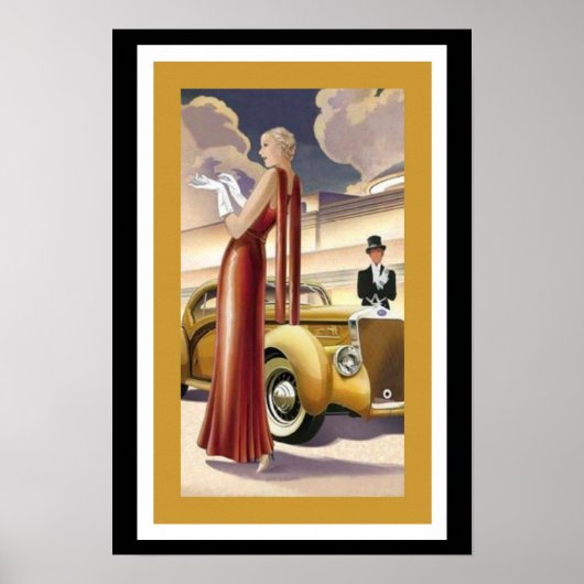 Art Deco Glamor Girl Poster (Voorkant)