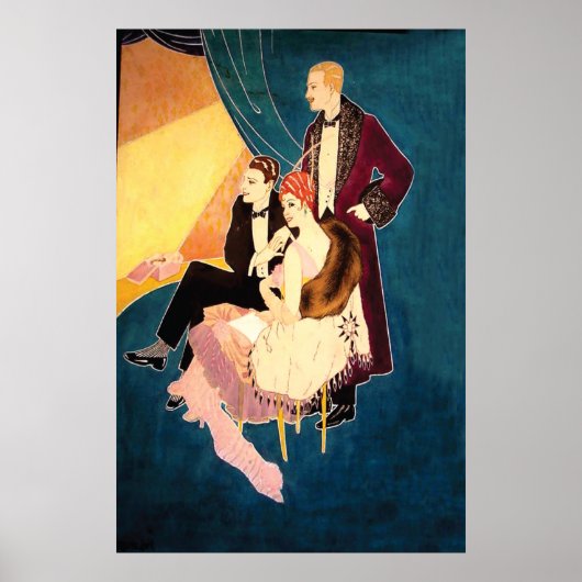 Art Deco Glamor ~ In het theater Poster (Voorkant)