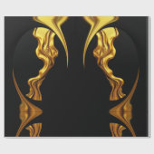 Art Deco Glamour: Abstract Liquid Gold Luxury Gift Cadeaupapier (Vlak)