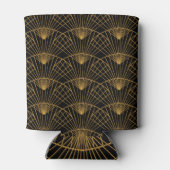 Art Deco Glamour: Gouden Fan. Blikjeskoeler (Achterkant)