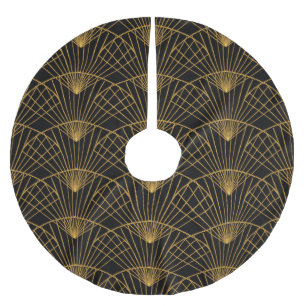 Art Deco Glamour: Gouden Fan. Kerstboom Rok