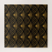 Art Deco Glamour: Gouden Fan. Legpuzzel (Horizontaal)