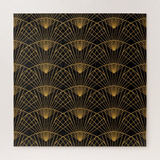 Art Deco Glamour: Gouden Fan. Legpuzzel (Verticaal)
