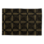 Art Deco Glamour: Gouden Motieven Kussensloop (Achterkant)