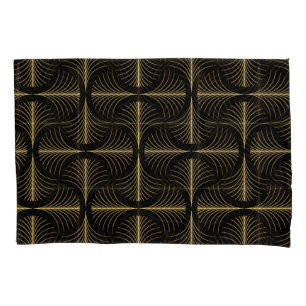 Art Deco Glamour: Gouden Motieven Kussensloop