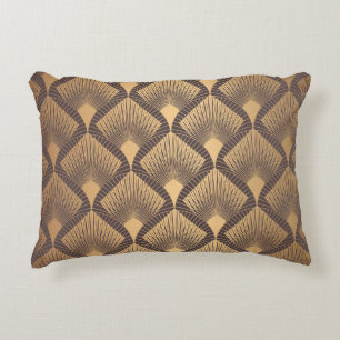 Art Deco Glamour: Gouden Schalen. Accent Kussen