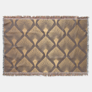 Art Deco Glamour: Gouden Schalen. Deken