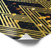 Art Deco Glamoureus Geometric Pattern Monogram Perfect Poster (Hoek)