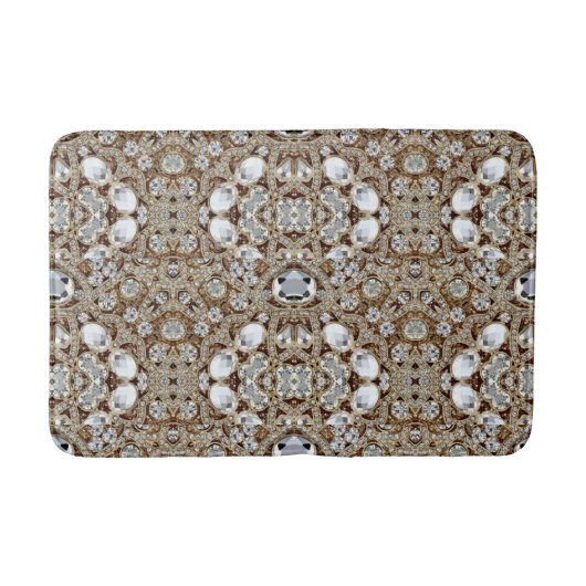 Art Deco Glamoureuze  Mode Beige Gold Badmat (Voorkant)