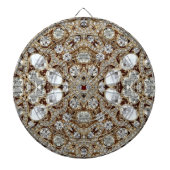 Art Deco Glamoureuze  Mode Beige Gold Dartbord (Voorkant)