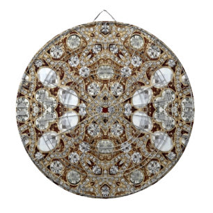 Art Deco Glamoureuze  Mode Beige Gold Dartbord