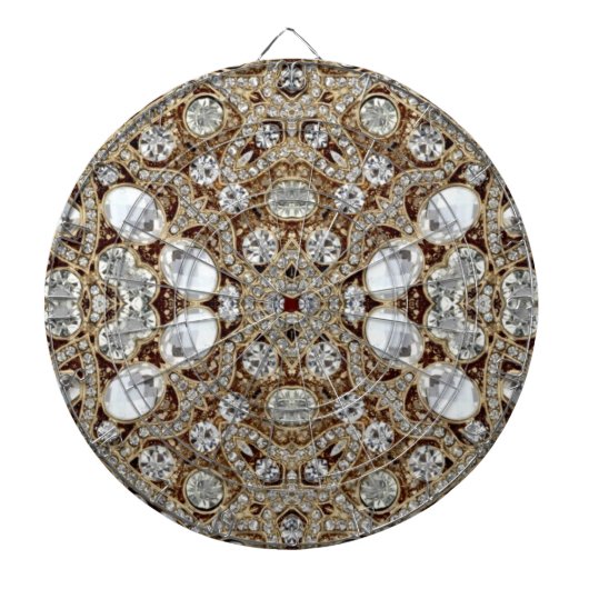 Art Deco Glamoureuze  Mode Beige Gold Dartbord (Voorkant)