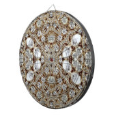 Art Deco Glamoureuze  Mode Beige Gold Dartbord (Voorkant Rechts)