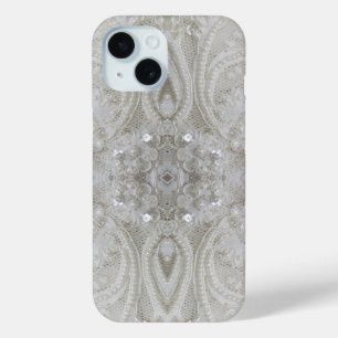 Art Deco Glamoureuze  Mode beige White iPhone 15 Case