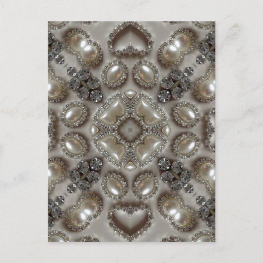 Art Deco Glamoureuze Mode Grijze Beige Art Briefkaart (Voorkant)
