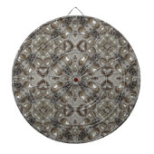Art Deco Glamoureuze  Mode Grijze Beige Art Dartbord (Voorkant)