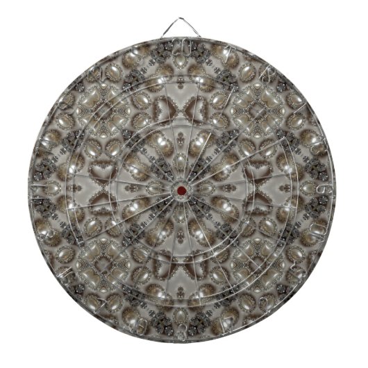 Art Deco Glamoureuze  Mode Grijze Beige Art Dartbord (Voorkant)
