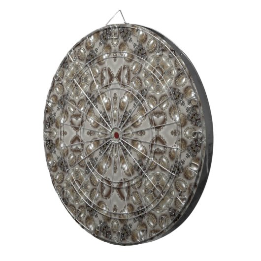Art Deco Glamoureuze  Mode Grijze Beige Art Dartbord (Voorkant Rechts)