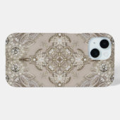 Art Deco Glamoureuze  Mode Grijze beige Case-Mate iPhone Case (Achterkant (horizontaal))