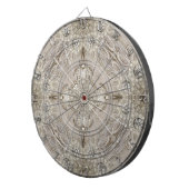 Art Deco Glamoureuze  Mode Grijze beige Dartbord (Voorkant Rechts)