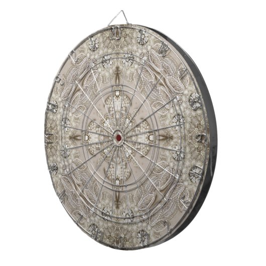 Art Deco Glamoureuze  Mode Grijze beige Dartbord (Voorkant Rechts)