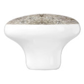 Art Deco Glamoureuze Mode Grijze beige Keramische Knop (Zijkant)