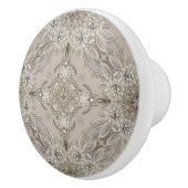 Art Deco Glamoureuze Mode Grijze beige Keramische Knop (Rechts)