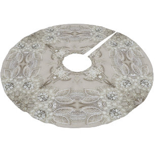 Art Deco Glamoureuze Mode Grijze beige Kerstboom Rok