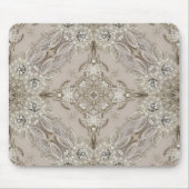 Art Deco Glamoureuze  Mode Grijze beige Muismat (Voorkant)