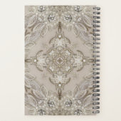 Art Deco Glamoureuze  Mode Grijze beige Planner (Achterkant)