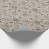 Art Deco Glamoureuze  Mode Grijze beige thuis Cadeaupapier (Hoek)